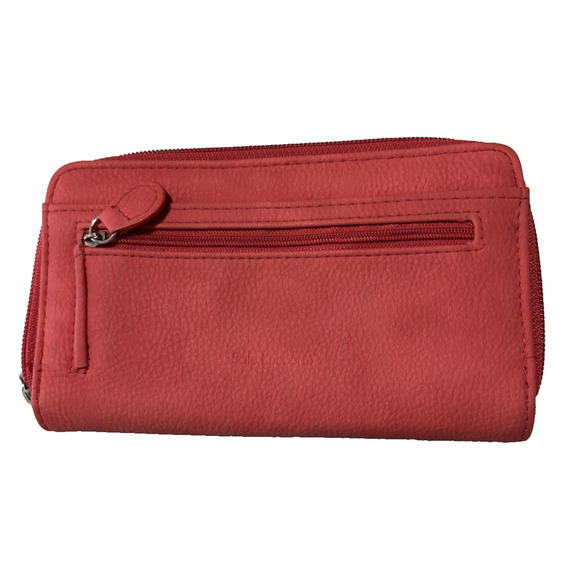 Safe Keeper Hot Pink Faux Leather Wallet Cards ID Travel Essential Colorful - Picture 2 of 7